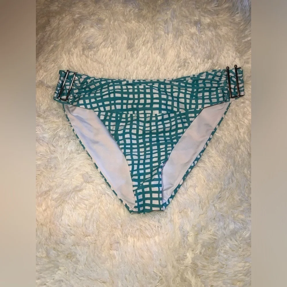 VENUS Teal and White Bikini